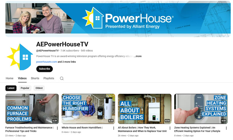 thumbnail of the PowerHouse YouTube channel banner