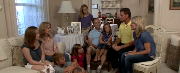 Pete and Megan meeting with the Conroy family