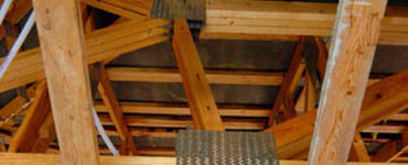 Trusses in an attic