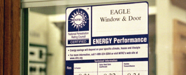 Performance label on a window